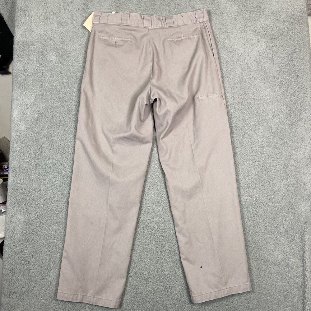 Dickies Pants Men Size 38x33 Gray Workwear Double Knee Loose Fit 90s Y2k - Picture 8 of 9